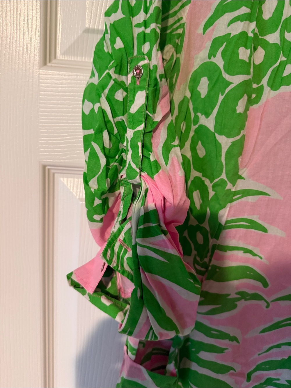 Lilly Pulitzer Pink and Green Tropical Swim Coverup - Picture 4 of 15
